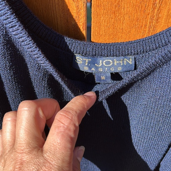 EUC St. John Knit Navy Tank. M. Vintage - Picture 2 of 6